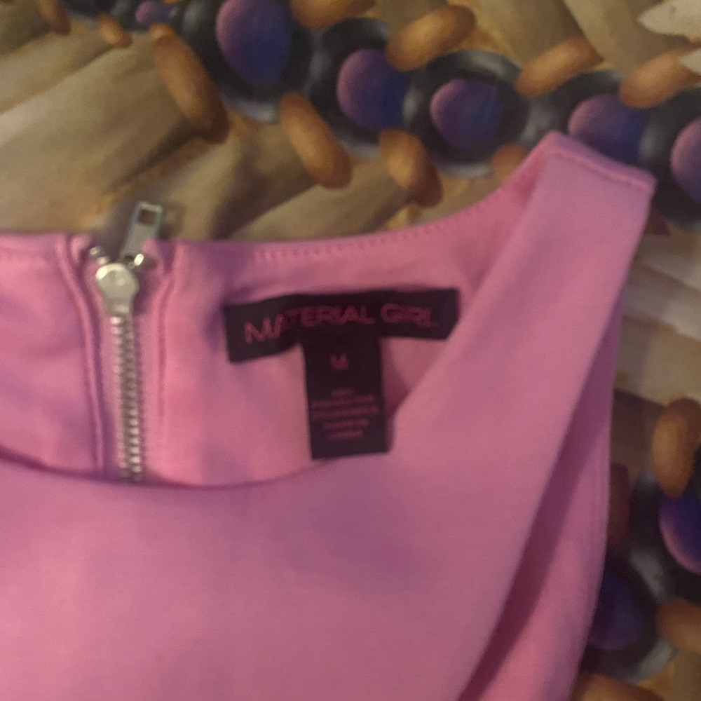 Material Girl One Shoulder Pink Dress - Picture 3 of 3